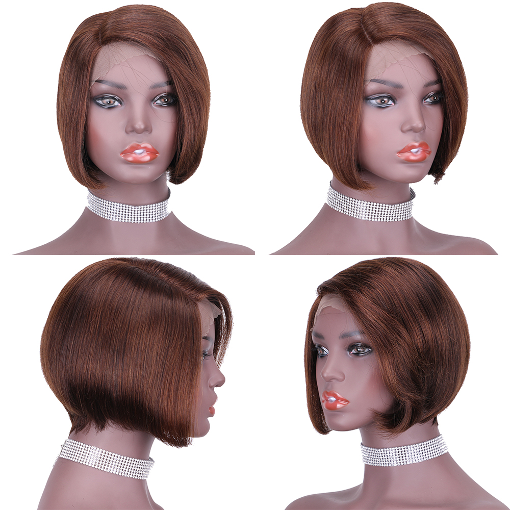 Wholesale Cheap Price Short Straight Bob Wigs Brazilian Human Hair Lace Front Wigs for Black Women13x4 Lace Front Wigs