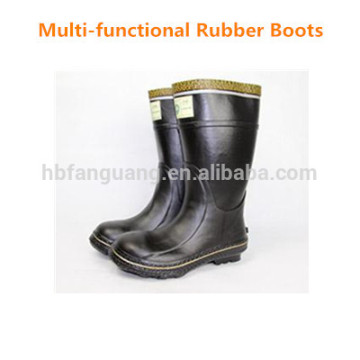 multifunction steel toe insert safety boots/steel toe rubber boots/steel plate safety rubber boots