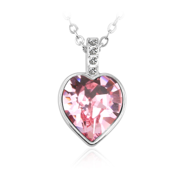 OUXI Best Gift For Girlfriend Crystal Heart Pendant Necklace