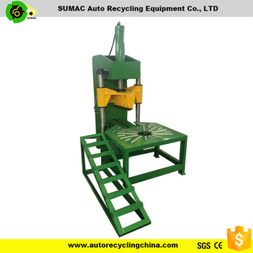 Hydraulic waste scrap vehicle tyre cutter equipment