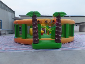 Best selling lead free safe park forest inflatable ellipse bouncer combo