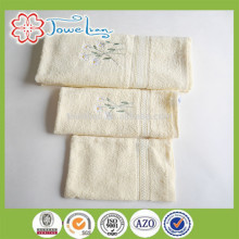 100% cotton embroidered border towel set