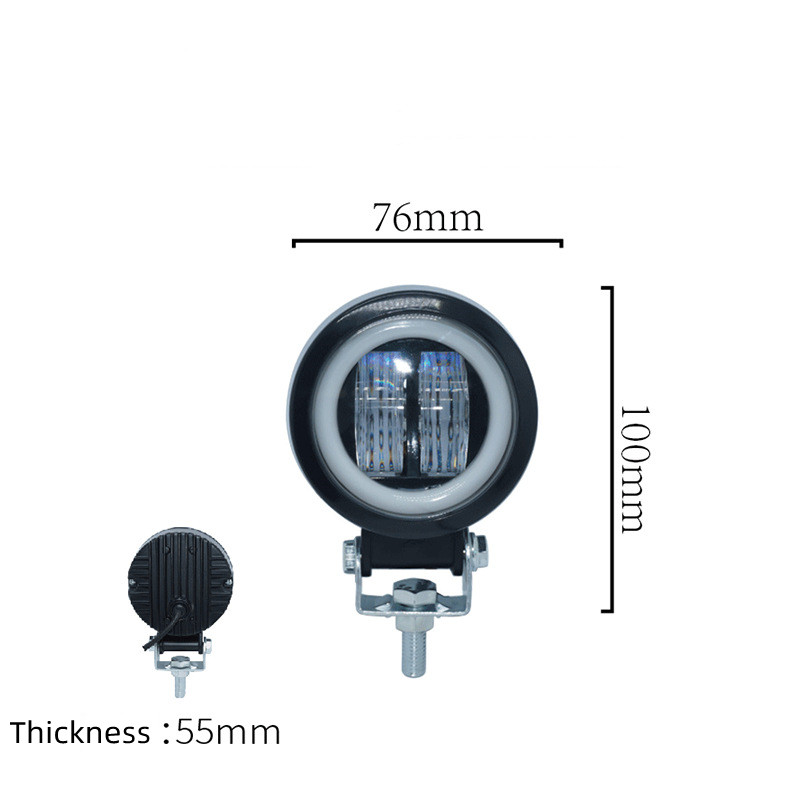 20W LED Work Light With Angel Eye Halo Ring 3inch  LED Work Lights Bar Spot Pods Driving Fog Lamp  Offroad ATV 4WD