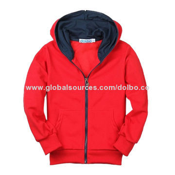 Boys' hooded jackets, 100% cotton