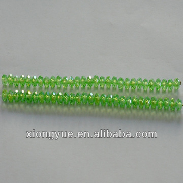 Light green crystal faceted rondelle beads 4*6mm