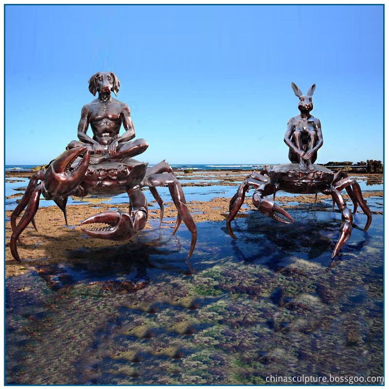 bronze crab sculpture