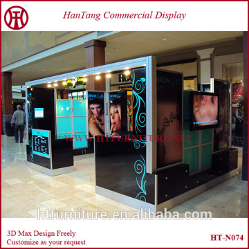 Lower price salon eyebrow bar kiosk for sale