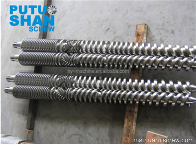 keluli aloi Conical Twin Screw dan tong