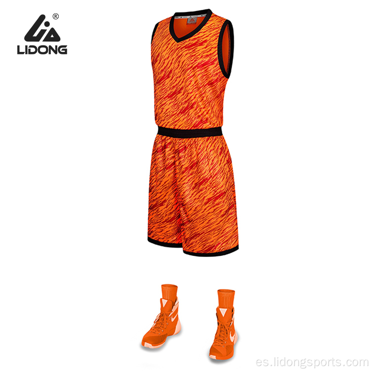 Último diseño Color Amarillo Basketball Uniform set