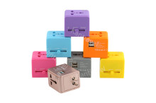 Universal Travel Adapter Kit and Charger with 1.0/2.1A Dual USB Charging Ports