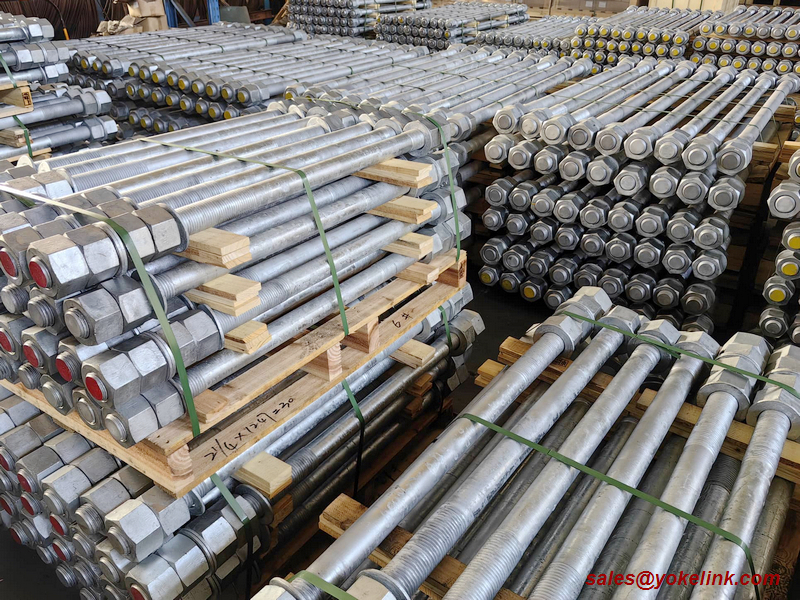 ASTM F1554 horgonycsavarok, Grade 36 55 105 F436 alátétekkel