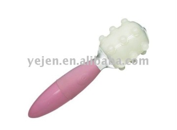 Vibrating handheld massager with light