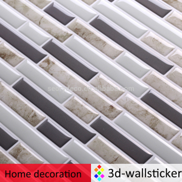 Peel stick PET paper epoxy vinyl wall tile for Kitchen and Bathroom