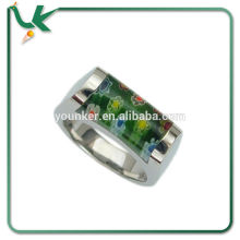 2016 New Design Enameled Ribbon Stainless Steel Ring