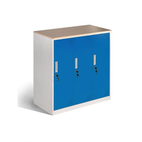 3 Compartment Low Lockers for Office