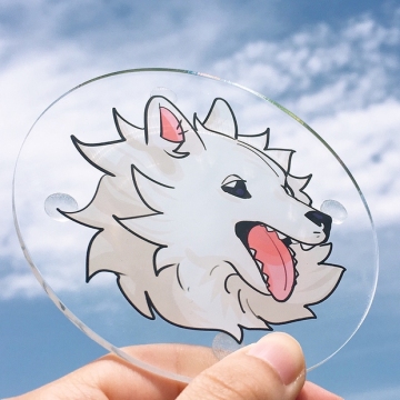 New Arrival: Customizable Anime Square Acrylic Coasters - Unique Print on Acrylic Surface