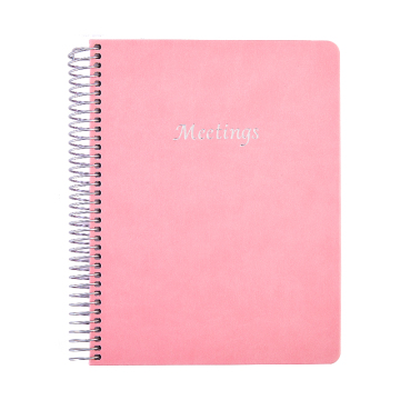 Pu leather notebook spiral notebooks meeting notebook Amazon