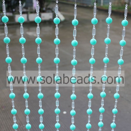 Curtain Trimming 18MM&18MM&6MM Wire Crystal Plastic Beading Garland String