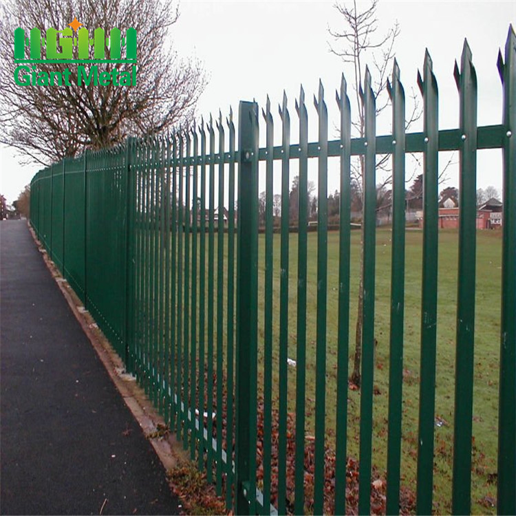 high security galvanized steel palisade fence gate