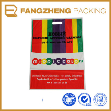 custimized printed LDPE die cut handle plastic bags/plastic die cut bags/high quality plastic bag