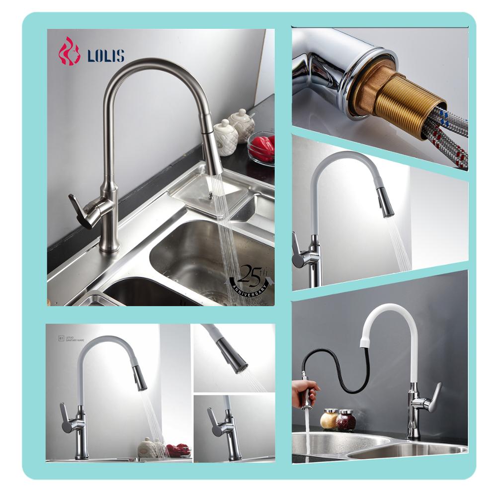 YL917 Wenzhou Yili supplier Modern white pull out kitchen faucet taps for kitchen