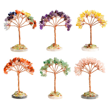 Raw Stone Raw Stone Copper Tree Agate Base Ornament for Home Decor