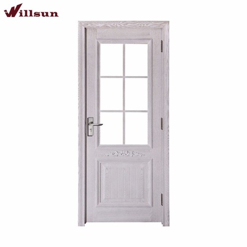 Waterproof White Glass Interior Doors Internal Glass Panel Doors Wooden Internal Doors With Glass