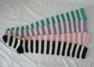 Customized Colorful Cotton Stripe Knee High Tube Socks / St