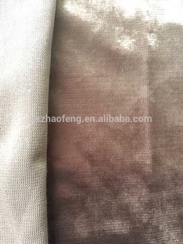 blackout polyester velveteen fabric for curtain with coating