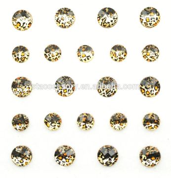 Acrylic stone with metal claw button for jewelry and clothing