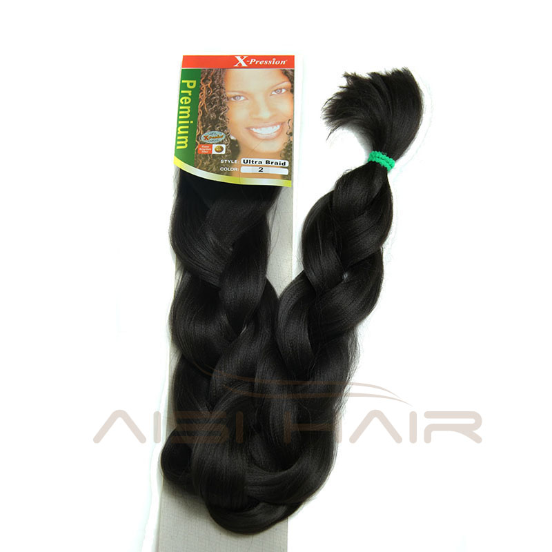 Aisi Hair Heat Resistant Yaki Style Synthetic 82 inch 165 g Long Jumbo Braid Hair Extension