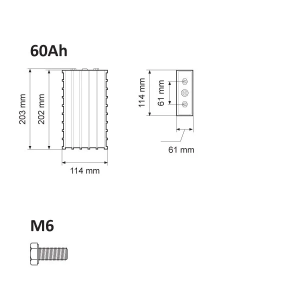 60ah Thundersky Winston Battery, LiFePO4 Lithium Iron Phosphate Battery