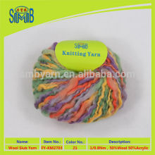 china yarn factory direct supply knitting wool blended yarn for bulky slub yarn knitting sweaters scarves