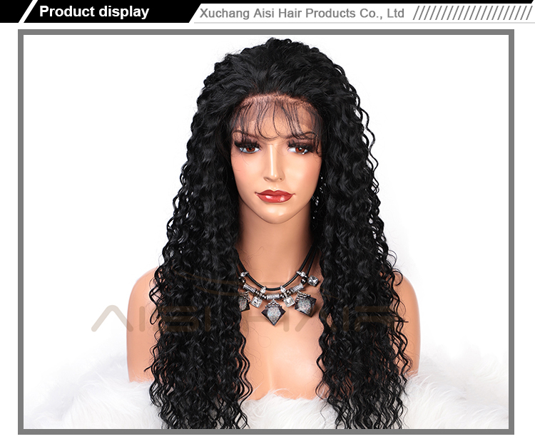 Long Kinky Curly Wave Natural Black Wig Aisi Hair Afro Lace Front Wig Deep Wave Front Lace Hair Wigs For Black Women