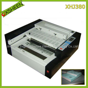 desktop glue book binding machine XHJ380, hot glue book binder binding machine, desktop perfect binding machine