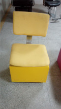 Yellow PU Leather Salon Manicure Stool