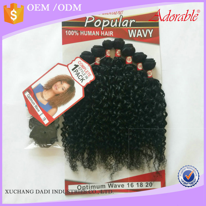 xuchang hair factory price animal human hair mixed synthetic fiber hair weaving optimum Water wave 8pcs/lot with free closure