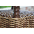 Outdoor Wicker Bistro เก้าอี้หมุนเฟอร์นิเจอร์หวาย