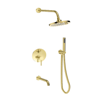 Modern Gold Bathroom Shower Mixer Tap Faucet System