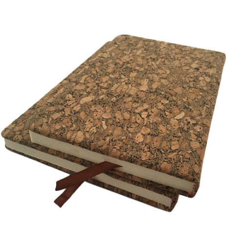 Hot Stamping Real Cork Leather for Notebook Binding