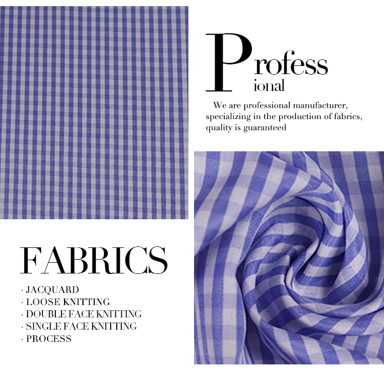 Modern clothing stof polyester check pattern wholesale shirting fabric and textiles for clothing