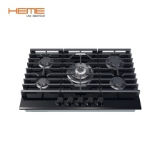 China Factory Glass Five SABAF Burner Gaz Hob for Kitchen Cooking