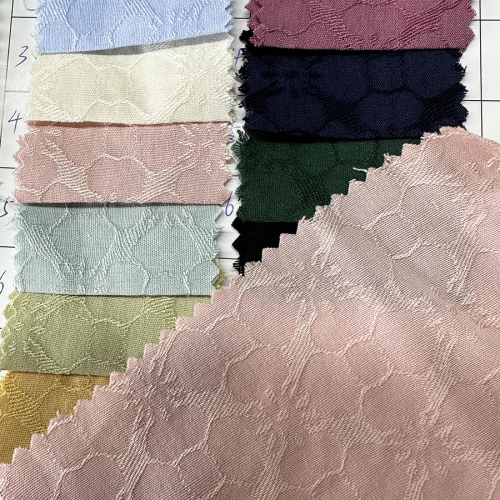 Multi color cotton jacquard weave fabric