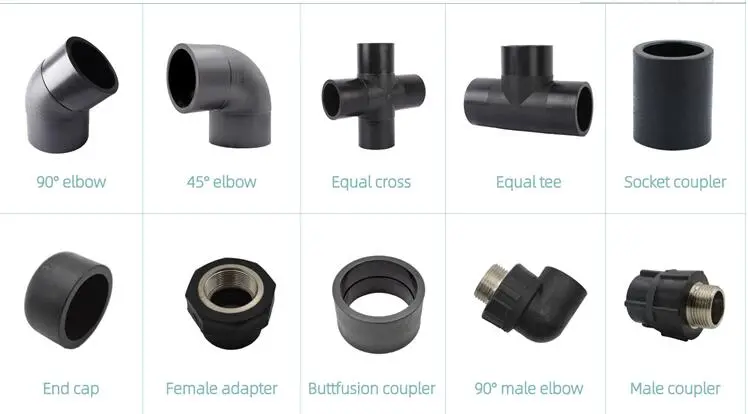 Bonway High Quality DN50mm HDPE Electrofusion Coupler for Water Supply, Elbow, HDPE Fittings