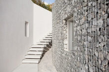 Gabion stone fence wall decor