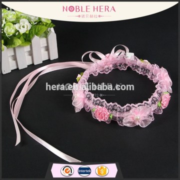 Decorative flower headband crown for kids flower girls lace headband