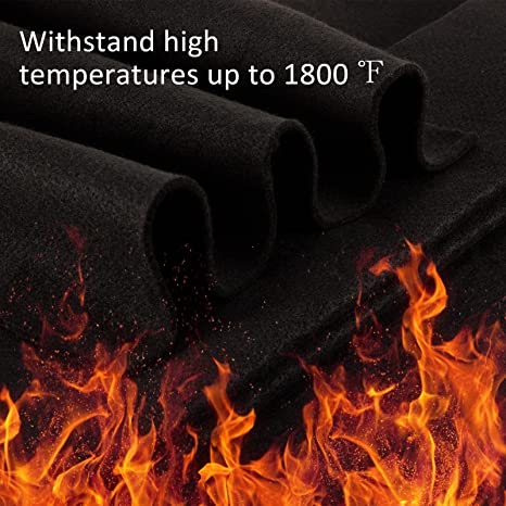 High Temp 18" X 24" X 1/8" Carbon Fiber Welding Blanket Protect Work Area from Sparks & Splatte (18 x 24 inches)