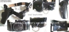 fashion police genuine leather buckle belt with gun pocket