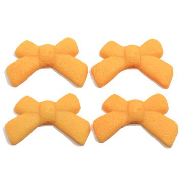 Nouvelle conception de résine Flatback Bowknot Biscuit ornement perles bricolage artificiel doux alimentaire artisanat porte-clés Art décor épingle à cheveux faisant