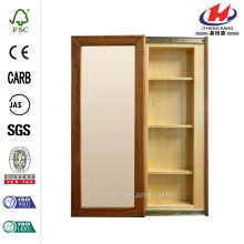 Unfinished Red Oak InvisiFrame Hidden Storage Sliding Door